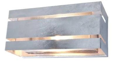 Wandlamp voordeur zilver &apos;Vidar&apos; E27 fitting gegalvaniseerd 25 cm