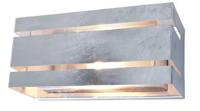 Wandlamp voordeur zilver &apos;Vidar&apos; E27 fitting gegalvaniseerd 25 cm