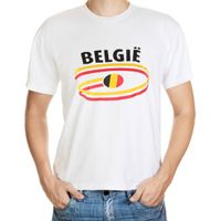 Wit heren t-shirt Belgie - thumbnail