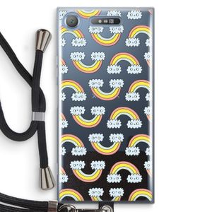Regenboog: Sony Xperia XZ1 Transparant Hoesje met koord