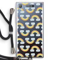 Regenboog: Sony Xperia XZ1 Transparant Hoesje met koord