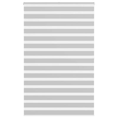 Zebra rolgordijn 145x200 cm stofbreedte 140,9 cm lichtgrijs