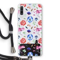 Bloemetjes: Samsung Galaxy A70 Transparant Hoesje met koord