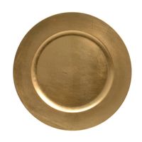 1x stuks kaarsenborden/onderborden goud glimmend 33 cm - Kaarsenplateaus - thumbnail