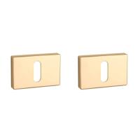 Aprile Premium Rechthoekig Sleutelrozet 50x33x7mm gepolijst goud Rozetten