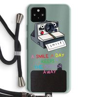 Smile: Pixel 5a 5G Transparant Hoesje met koord