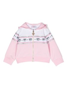 Chiara Ferragni Kids hoodie en coton à logo imprimé - Rose