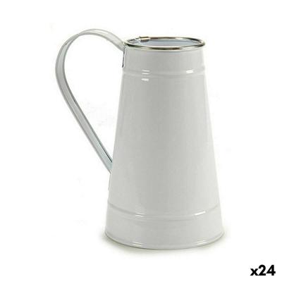 Grondlegger Ibergarden Wit Zilverkleurig Metaal Melkbeker 17 x 18,5 x 11,3 cm 17 x 19,5 x 11,3 cm (24 Stuks)
