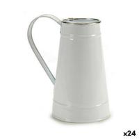 Grondlegger Ibergarden Wit Zilverkleurig Metaal Melkbeker 17 x 18,5 x 11,3 cm 17 x 19,5 x 11,3 cm (24 Stuks)