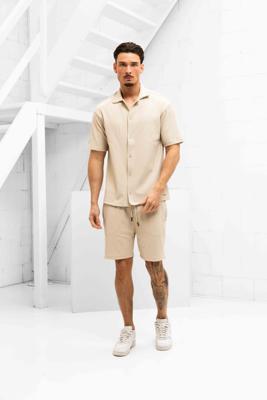 Malelions Ribbed Camp Zomerset Heren Beige - Maat M - Kleur: Beige | Soccerfanshop