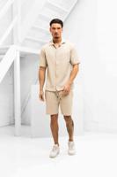 Malelions Ribbed Camp Zomerset Heren Beige - Maat M - Kleur: Beige | Soccerfanshop