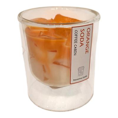 Mansion Atmosphere Geurkaars in glas orange soda 7,4x8,4cm
