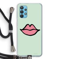 Kusje: Samsung Galaxy A32 4G Transparant Hoesje met koord Kusje: Samsung Galaxy A32 4G Transparant Hoesje met koord