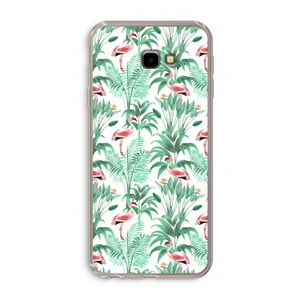 Flamingo bladeren: Samsung Galaxy J4 Plus Transparant Hoesje