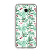 Flamingo bladeren: Samsung Galaxy J4 Plus Transparant Hoesje