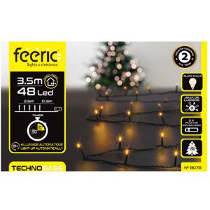 Kerstverlichting - warm wit - 3,5 meter - 48 led lampjes - zwart snoer - op batterijen