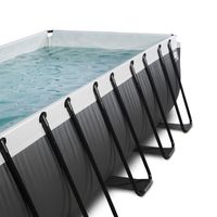 EXIT Black Leather zwembad - 540 x 250 x 122 cm - met zandfilterpomp en trap - thumbnail