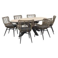 Garden Impressions Jasmine Natural|Edison 220x115 cm. - ovale tuinset Garden Impressions Jasmine Natural|Edison 220x115 cm. - ovale tuinset