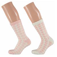 Apollo 2-Pak dames bedsokken / huissokken - roze - maat 36-41 Apollo 2-Pak dames bedsokken / huissokken - roze - maat 36-41