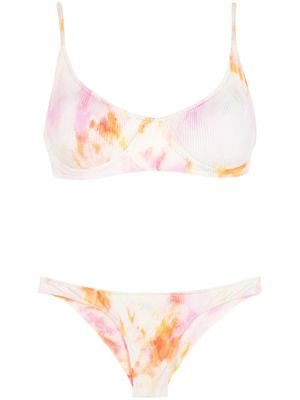 Brigitte bikini nervuré à imprimé tie-dye - Multicolore