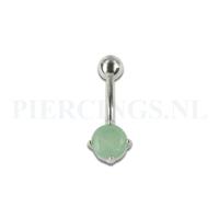 Navelpiercing met Jade edelsteen