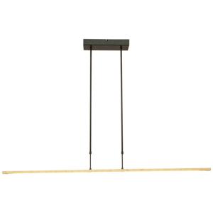 Masterlight Zwarte hanglamp Real 2 130cm met goud 2776-GL-P-DW