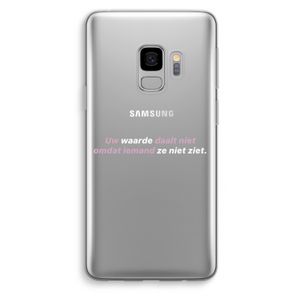 uw waarde daalt niet: Samsung Galaxy S9 Transparant Hoesje