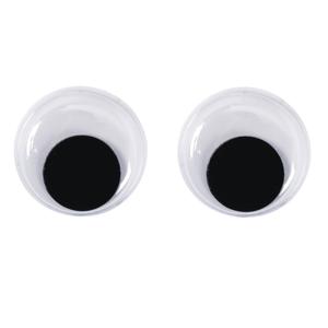 20x stuks Wiebel oogjes/googly eyes - 15 mm - Plastic - beweegbare oogjes