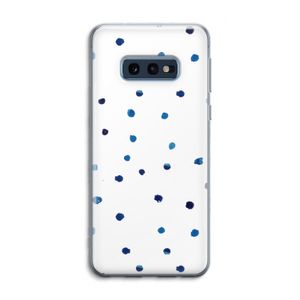 Blauwe stippen: Samsung Galaxy S10e Transparant Hoesje