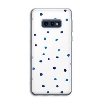 Blauwe stippen: Samsung Galaxy S10e Transparant Hoesje