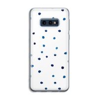 Blauwe stippen: Samsung Galaxy S10e Transparant Hoesje
