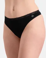 3-pak strings dames - Amber - Comfortabele kanten bamboe strings