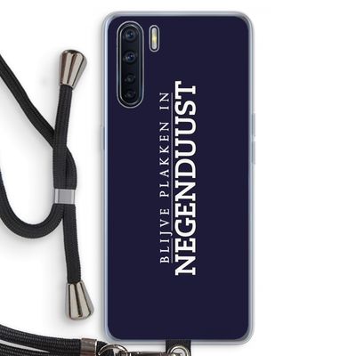 Blijve plakken in Negenduust: Oppo A91 Transparant Hoesje met koord