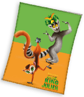 King Julien fleeceplaid meerkleurig 130x160cm