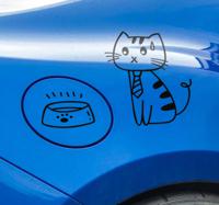 Gatto benzina autosticker