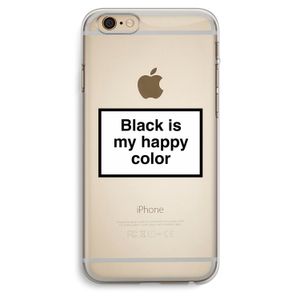 Black is my happy color: iPhone 6 Plus / 6S Plus Transparant Hoesje