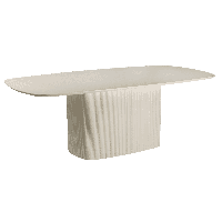 Tower Living Deens Ovale Eettafel 'Corbetta' Minerale cement finish, 220 x 120cm