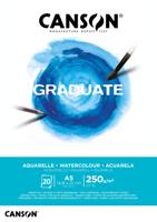 Aquarelpapier canson graduate 20vel 250gr a5 wit | 5 stuks