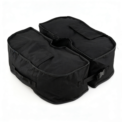 Parasolstandaard Verzwaringszakken voor Parasols met Sleufopeningen Draagbare Parasolstandaard voor het Terras-Zwart