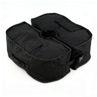 Parasolstandaard Verzwaringszakken voor Parasols met Sleufopeningen Draagbare Parasolstandaard voor het Terras-Zwart