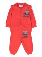 Moschino Kids survêtement en coton à motif Teddy Bear - Rouge - thumbnail