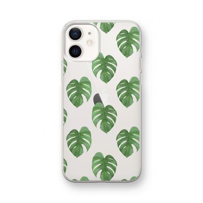 Monstera leaves: iPhone 12 mini Transparant Hoesje