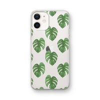 Monstera leaves: iPhone 12 mini Transparant Hoesje