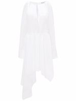 JW Anderson robe mi-longue asymétrique à épaules dénudées - Blanc - thumbnail