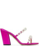 Jimmy Choo sandales Amara 85 mm à fini satiné - Rose