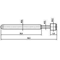 PTR Hartmann 1040-C-1.5N-NI-4.0 Precisietestpen met veercontact - thumbnail