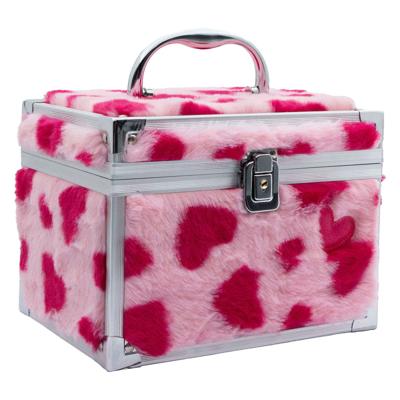 Create It! hart make-up case fluffy hartjes