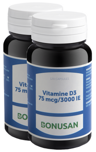 Bonusan Vitamine D3 75mcg 3000IE Capsules Duoverpakking