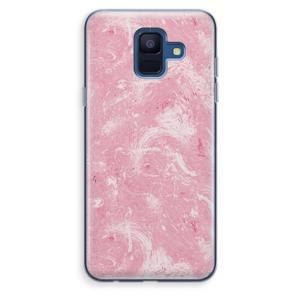 Abstract Painting Pink: Samsung Galaxy A6 (2018) Transparant Hoesje