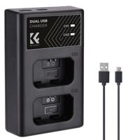 K&F Concept dual batterij-oplader voor Sony NP-FW50 met USB-C aansluiting